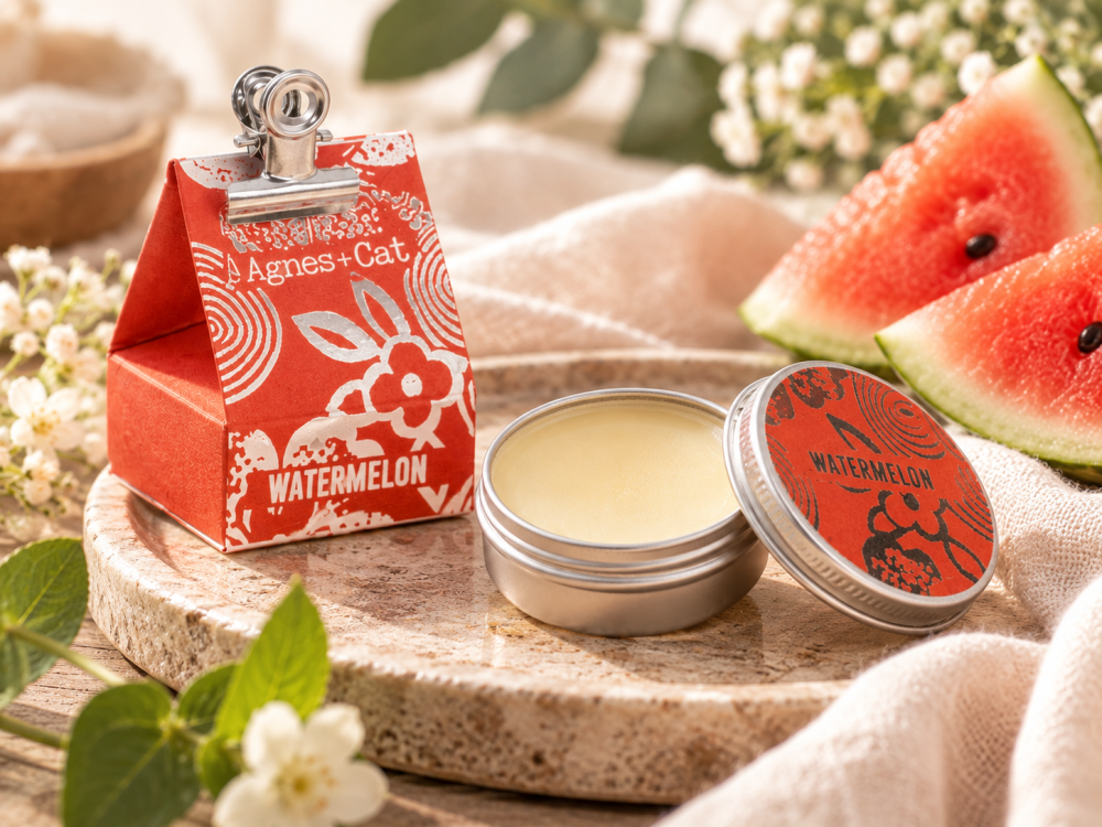 Preview: Agnes & Cat Watermelon Lip Balm – natural, vegan & cruelty-free