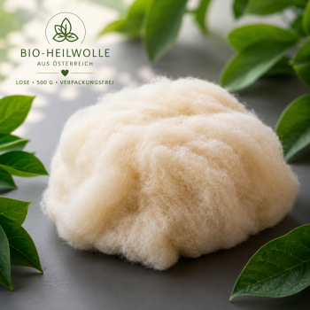 Bio-Heilwolle, kbT (500 g verpackungsfrei)