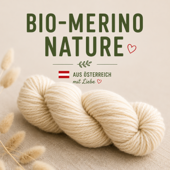 Organic Merino wool "Nature", from 100 % Austrian Merino sheeps kbT