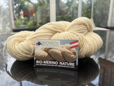 Organic Merino wool "Nature", from 100 % Austrian Merino sheeps kbT