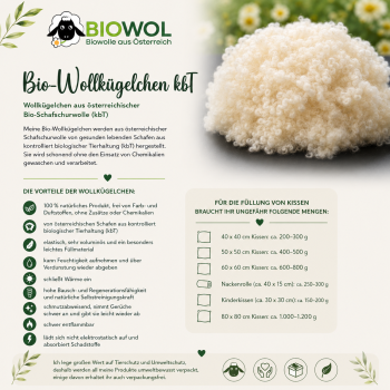 Preview: Bio-Wollkügelchen als Füllmaterial, kbT (1 kg verpackungsfrei)