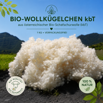 Bio-Wollkügelchen als Füllmaterial, kbT (1 kg verpackungsfrei)