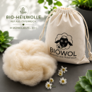Organic Healing Wool, kbT (300 g in cotton bag, ethically produced)